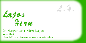 lajos hirn business card